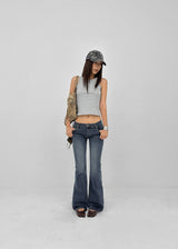 [MADE] Blur Low Rise Bootcut Denim Pants