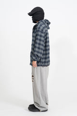 Kio Blended Check Hooded Shirt