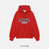 LMN オリンピアエンブロイダリーダブルペーパーオーバーサイズフィットフーディド (6 colors)