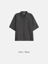 シファークロップドショートスリーブシャツ (2 Colors)