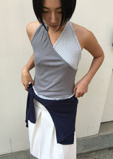 DOT HALTER SLEEVELESS