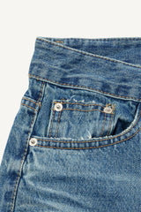 Low Hem Vintage Flare Denim Pants