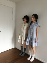 Twin Shirt フリルワンピース (2color)