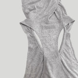 ROPE KNOTTED BACK HOOD