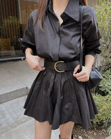 Latel Shirt Mini Dress (With Belt)