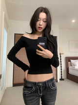 ロアナバックコルセットワンオフショルダーTシャツ