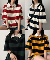 オークルカラーラグビープライスカラーショートスリーブTシャツ