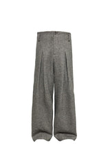 Pleated Wool Twill Trousers