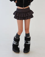 Suede cancan skirt pantskirt