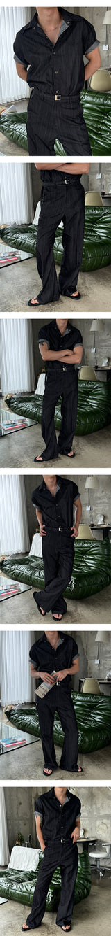 [MUSCLE FIT] Cool slab western shirts(3color)