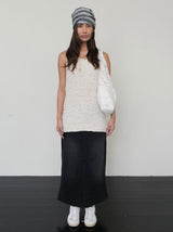 Jeanne Suede Shoulder Bag_Ivory