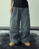 DRASLOW TRACK WIDE DENIM PANTS