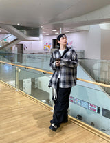 No.0785 thin C string check SHIRT (3color)