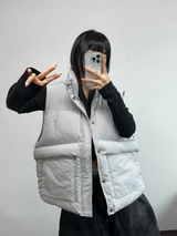 オーバーワイドベストパディング🩶🤍🖤☁ - 4カラー