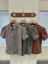 checke frill shirt