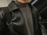 リブモックネックTシャツ