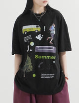 Green Summer Overfit T-Shirt
