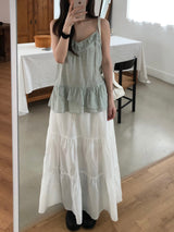 Checkered Long Skirt (2color)