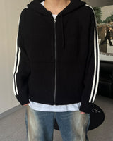 CB Track Knit Hood Zip-up (4C)