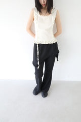 RUFFLE LAYERED PANTS (BLACK)