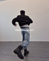 IMBALANCE LEATHER DENIM