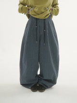 Grain stripe denim pants -2C