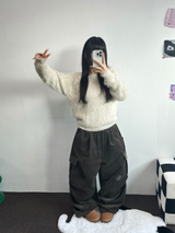 コーデュロイオーバーヒップカーゴパンツ🤎🖤🩶💚💛 - 5カラー