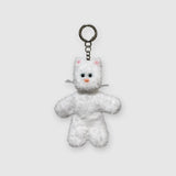 [made] white cat keyring
