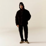 Stranger レギュラーフィットコーデュロイパファージャケット (Black)