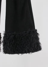 FUR TRIMMING PANTS