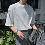 ASCLO ジャカード クロップ半袖 Tシャツ(3color)