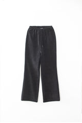 Corduroy boots cut pants (Black)