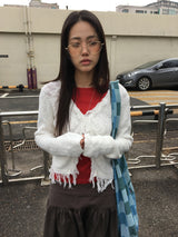 Paper Frill Cardigan (3color)