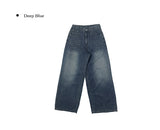 Deron Denim Washing Banding Snap Wide Pants