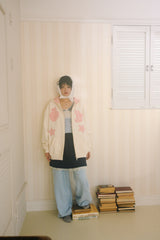 KIRING CHECK PATCH HOODIE (CREAM)