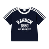 1990スターバースト トラック クロップ Tシャツ(5color)