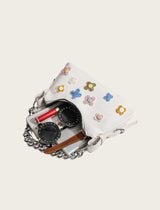 Color Flower Baguette Crossbody Bag