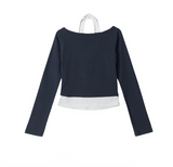 Selin Halter Dot Layered Top