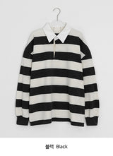 Kiyan Collar Stripe Over Long Sleeve Tee