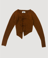 ASYMMETRIC COLOR KNIT CARDIGAN