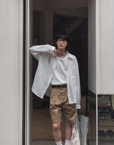 ウェイシースルーチェックシャツ