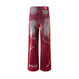 【Keshi】NEVADA WASHED FLOCKING DENIM JEANS