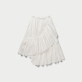 Ruffle long skirt_ivory
