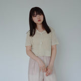 mesh knit cardigan