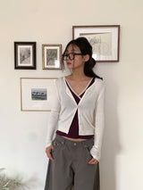 WOOL V-NECK CARDIGAN (5C)