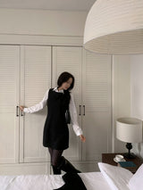 Soft Palette Panel-Cut Collar Shirt Blouse