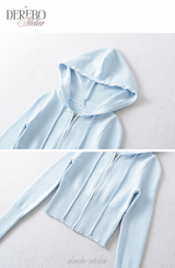 Cozy Knitwear Zip-up Training Set-up (TOP)