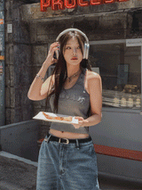 チームピグメントパッチリブドノースリーブ