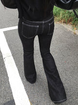Boel Non-Fade Stud Denim Low Bootcut Pants