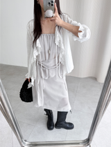 chiffon bandnig tube top (3color)